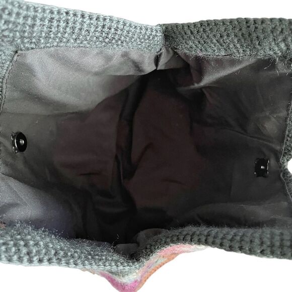 Hand Crafted Crochet Sunburst Boho Shoulder Bag Multi Color - Picture 6 of 12